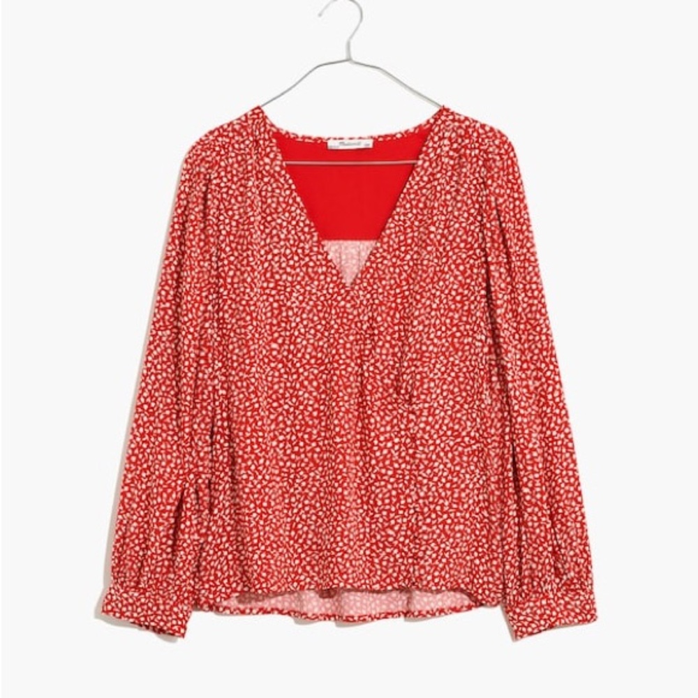 Madewell Red Floral Women's Top